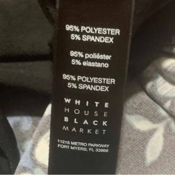 WHBM Reversible Dress Womens XS Black/Floral Form-Fitting Silky Knee Length - Picture 8 of 8